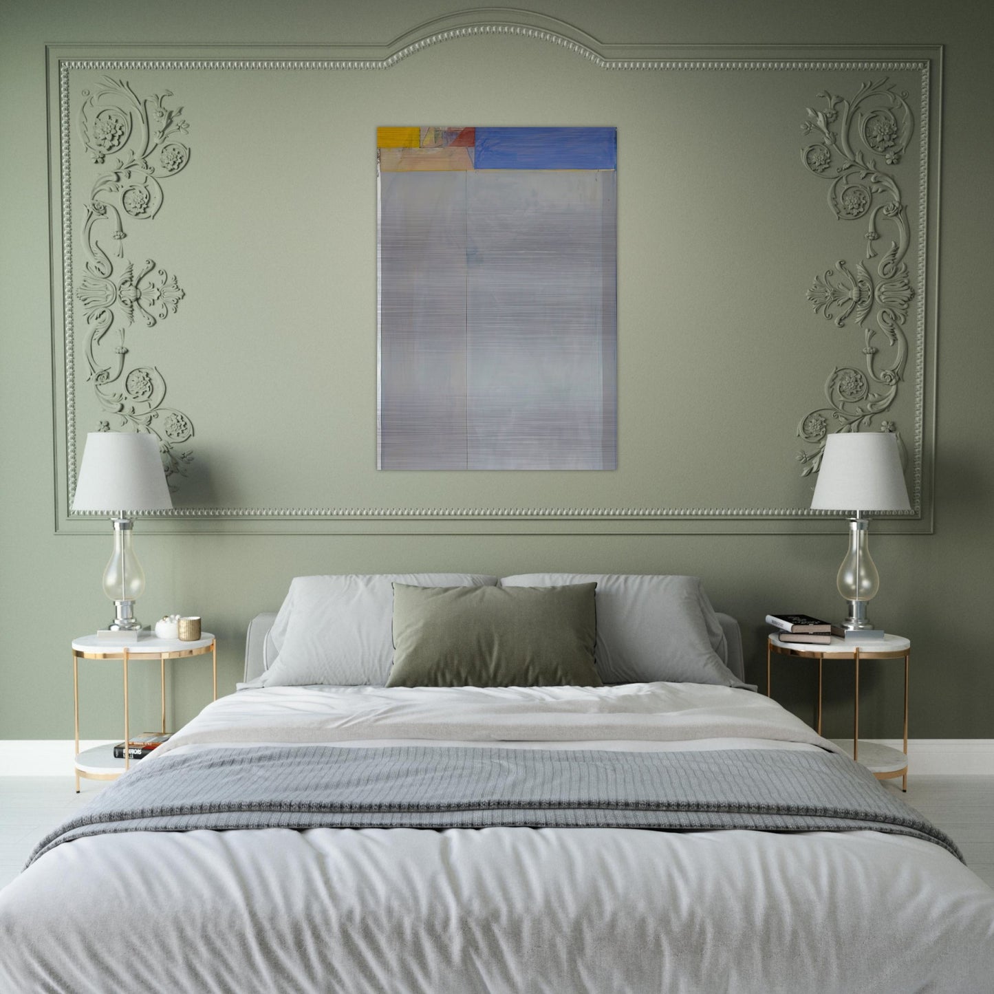 Ocean Park #49 - Richard Diebenkorn Brushed Aluminum Print - 70x100 cm / 28x40 inches | Richard Diebenkorn Aluminum Print | Richard Diebenkorn Prints