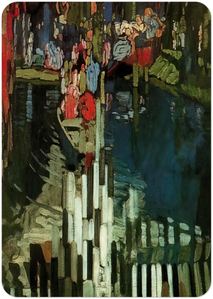 Piano Keys Lake By Frantisek Kupka Pack of 10 Post Cards | Frantisek Kupka Post Cards | A6 (10.5 x 14.8 cm) - 4.1 x 5.8 inches