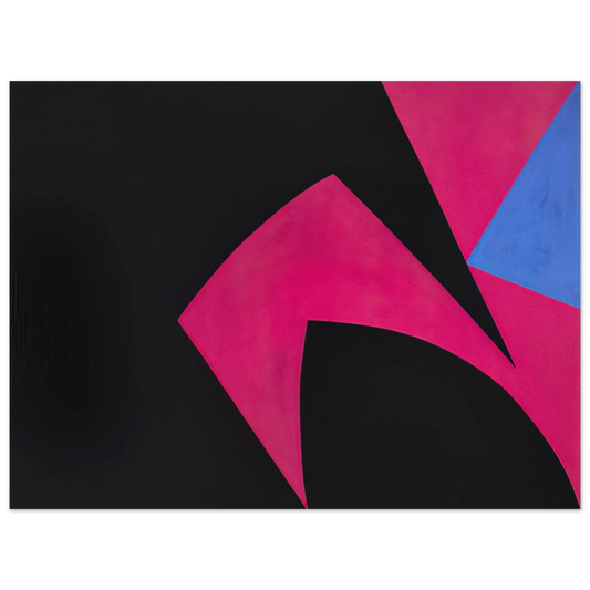 Lorser Feitelson - Magical Space Forms Black, Fuchsia - 1951  75x100 cm / 30x40inches Fine Art Poster