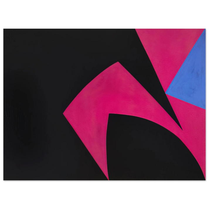Lorser Feitelson - Magical Space Forms Black, Fuchsia - 1951  75x100 cm / 30x40inches Fine Art Poster