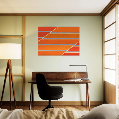 Orange Time - 1965 - Larry Zox Brushed Aluminum Print - 70x100 cm / 28x40 inches | Larry Zox Aluminum Print | Larry Zox Prints