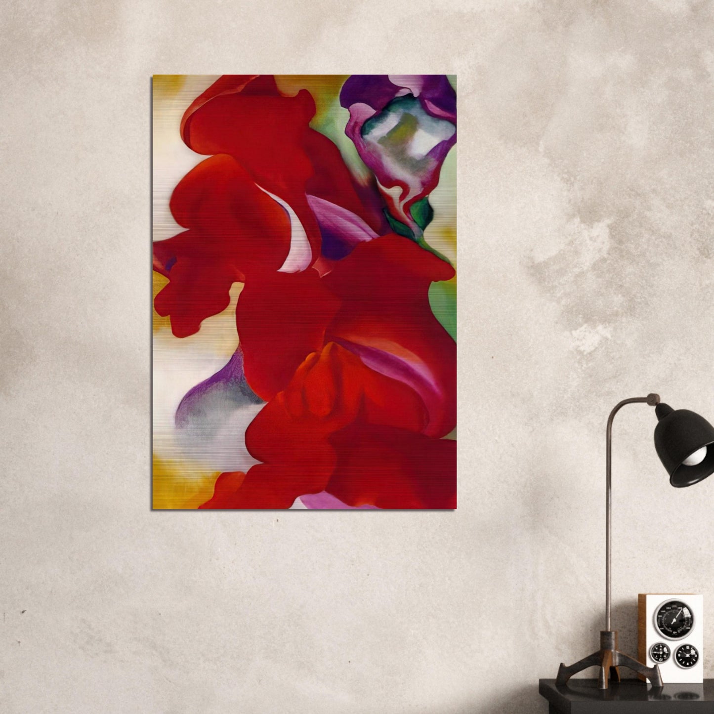 Red Snapdragons - Georgia O'Keeffe Brushed Aluminum Print - 70x100 cm / 28x40 inches | Georgia O'Keeffe Aluminum Print | Georgia O'Keeffe Prints