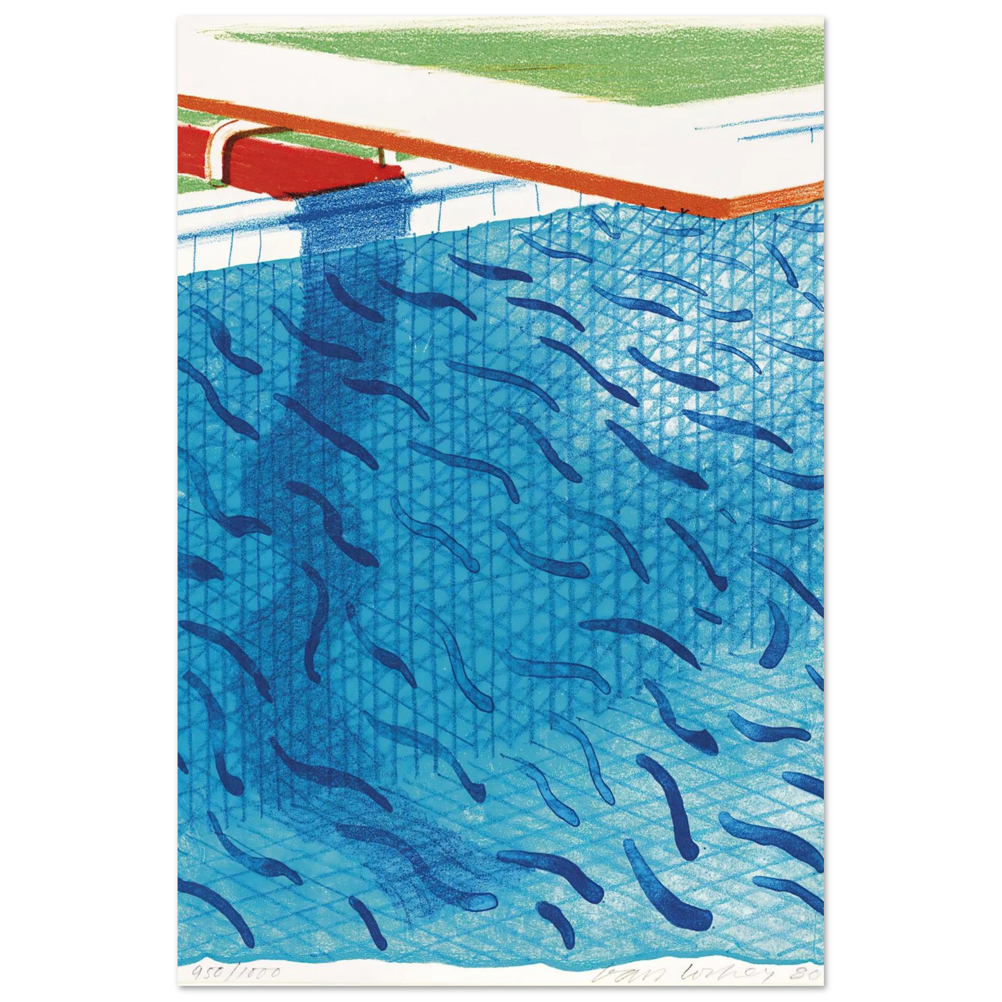 David Hockney - David Hockney Wall art - 40x40 cm / 16x16 inches - Premium Wooden Framed Poster With Fine Art Paper-canvas - Black frame