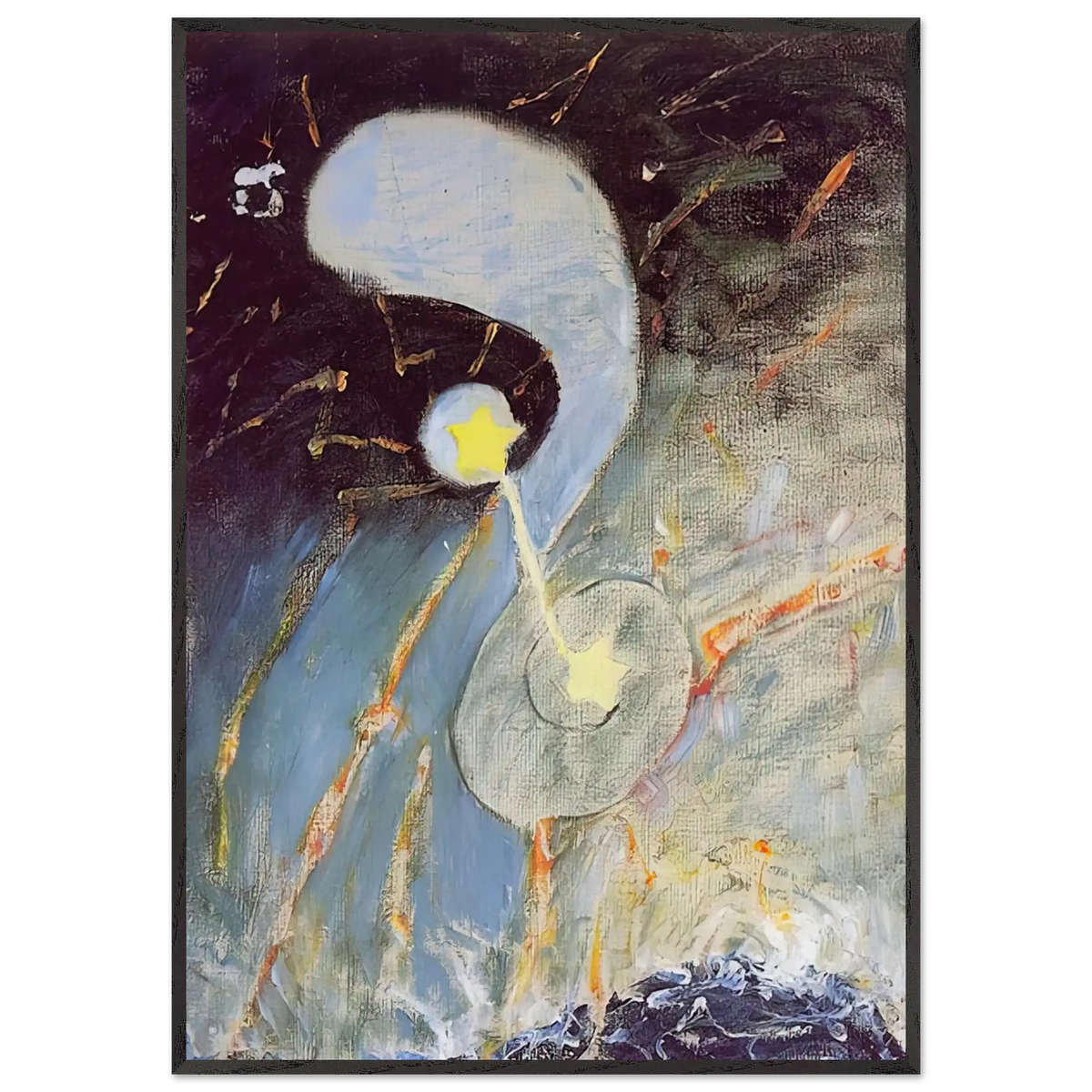 Hilma af Klint - CHAOS NR 2 1906 Wall art - 45x60 cm / 18x24 Inches - Premium Wooden Framed Poster With Fine Art Paper - Wood frame