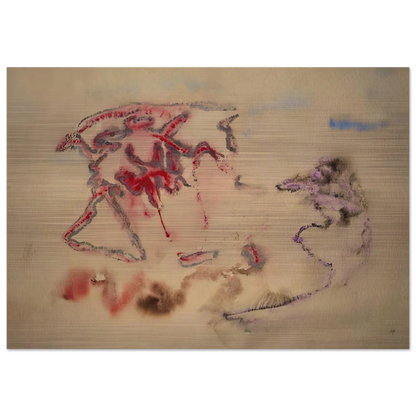 Untitled - 1957 - 1958 France - Henri Michaux Brushed Aluminum Print - 70x100 cm / 28x40 inches | Henri Michaux Aluminum Print | Henri Michaux Prints