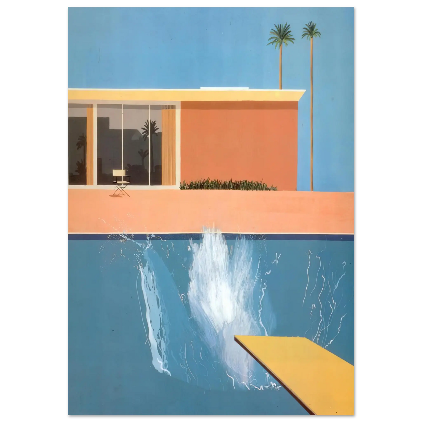 David Hockney - David Hockney Wall art - A2 (42 x 59.4  cm) - Premium Wooden Framed Poster With Fine Art Paper - Black frame