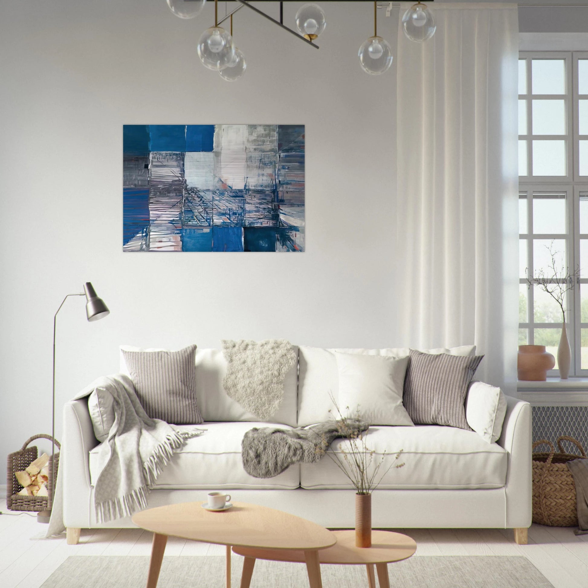 Dislocation du labyrinthe - Tachisme - Maria Helena Vieira da Silva Brushed Aluminum Print - 70x100 cm / 28x40 inches | Maria Helena Vieira da Silva Aluminum Print | Maria Helena Vieira da Silva Prints