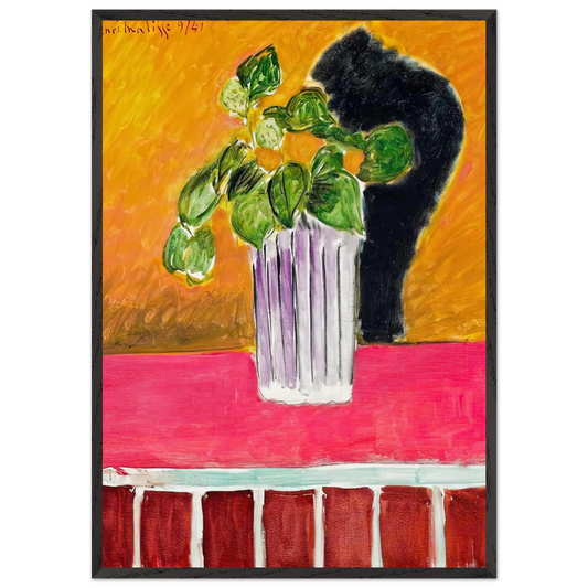 IVY BRANCH 1941 - Henri Matisse 70x100 cm / 28x40 inches Framed Art Print – Black Wooden Frame