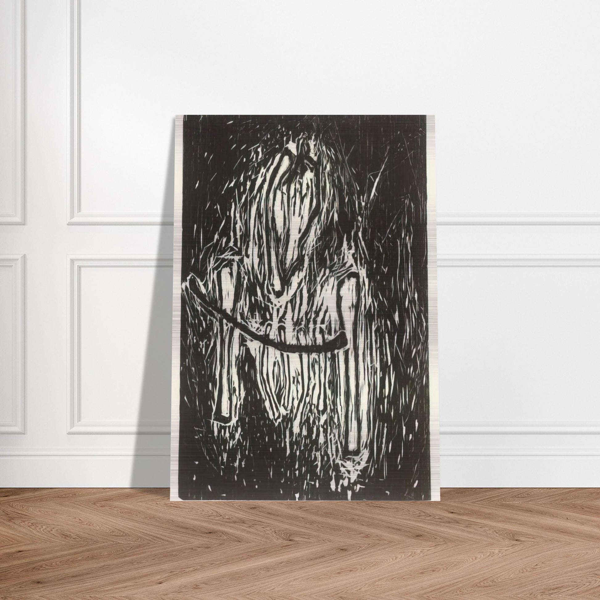 HEAD AND BONES 1980 - Susan Rothenberg Brushed Aluminum Print - 70x100 cm / 28x40 inches | Susan Rothenberg Aluminum Print | Susan Rothenberg Prints