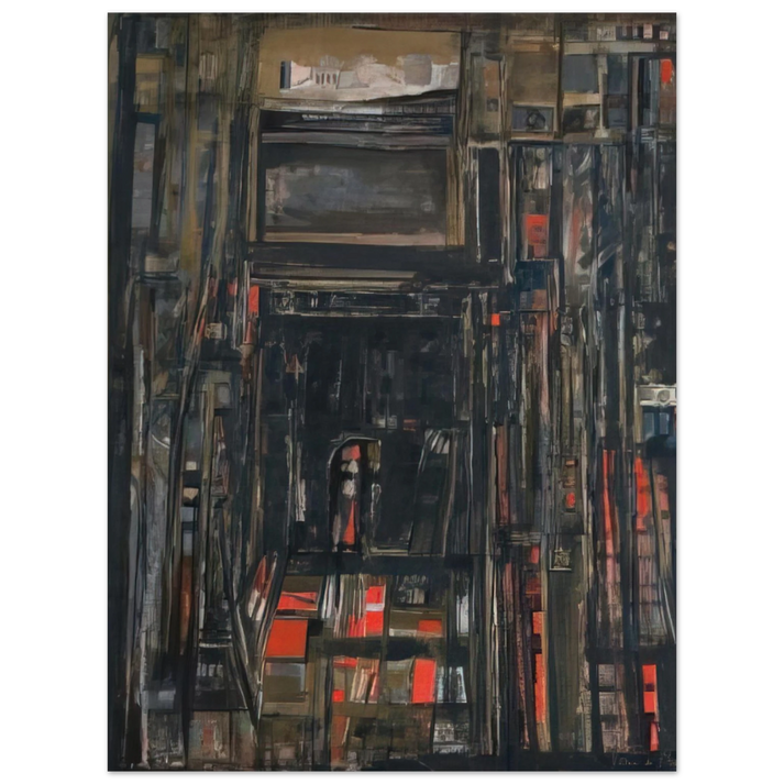 Maria Helena Vieira da Silva - Le theatre PIrandello - 1976  75x100 cm / 30x40inches Fine Art Poster