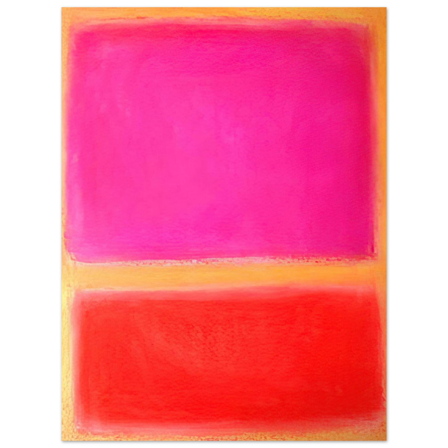 Mark Rothko - Untitled - Color Field Painting Wall Art - 60x80 cm / 24x32 inches - Premium Wooden Framed Poster With Fine Art Paper - White frame