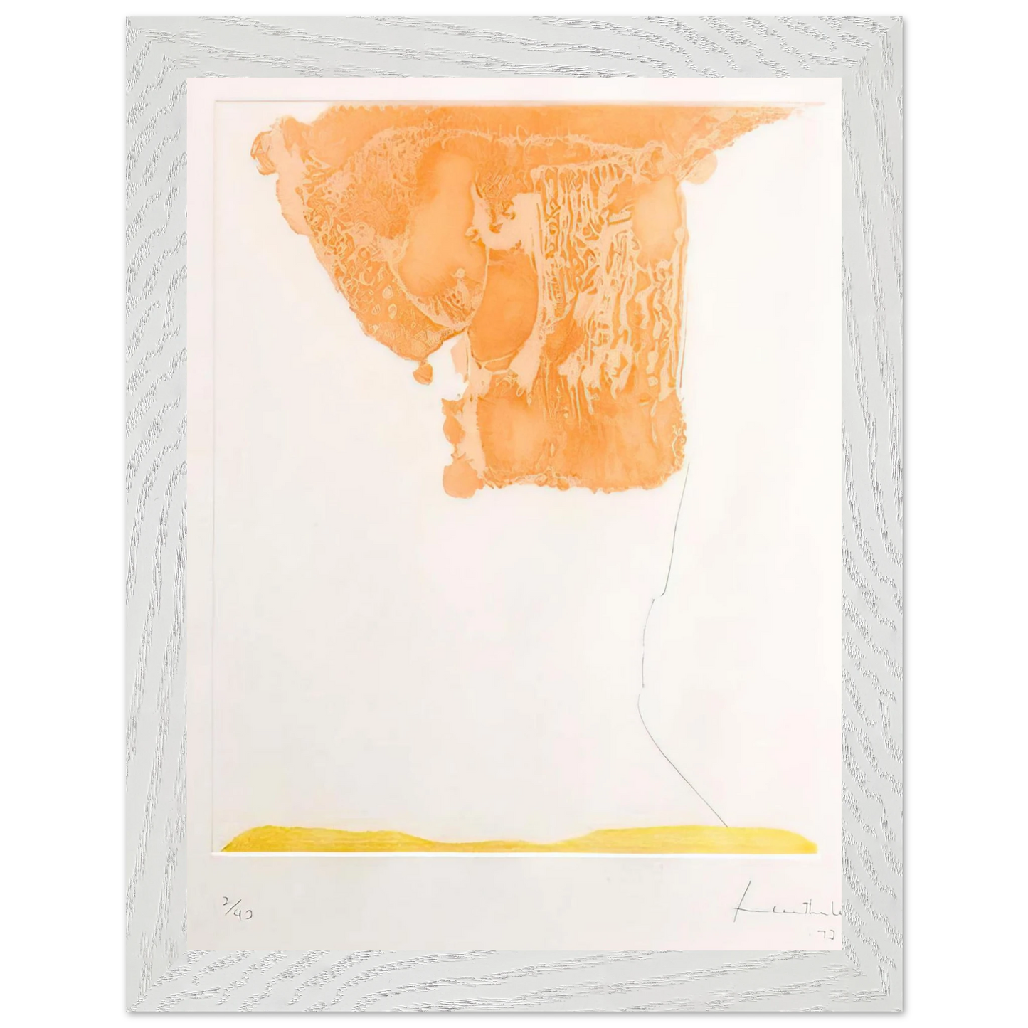 Helen Frankenthaler - Pranzo Italiano - 1973 Wall art - 40x50 cm / 16x20 inches - Premium Wooden Framed Poster With Fine Art Paper-canvas - Wood frame