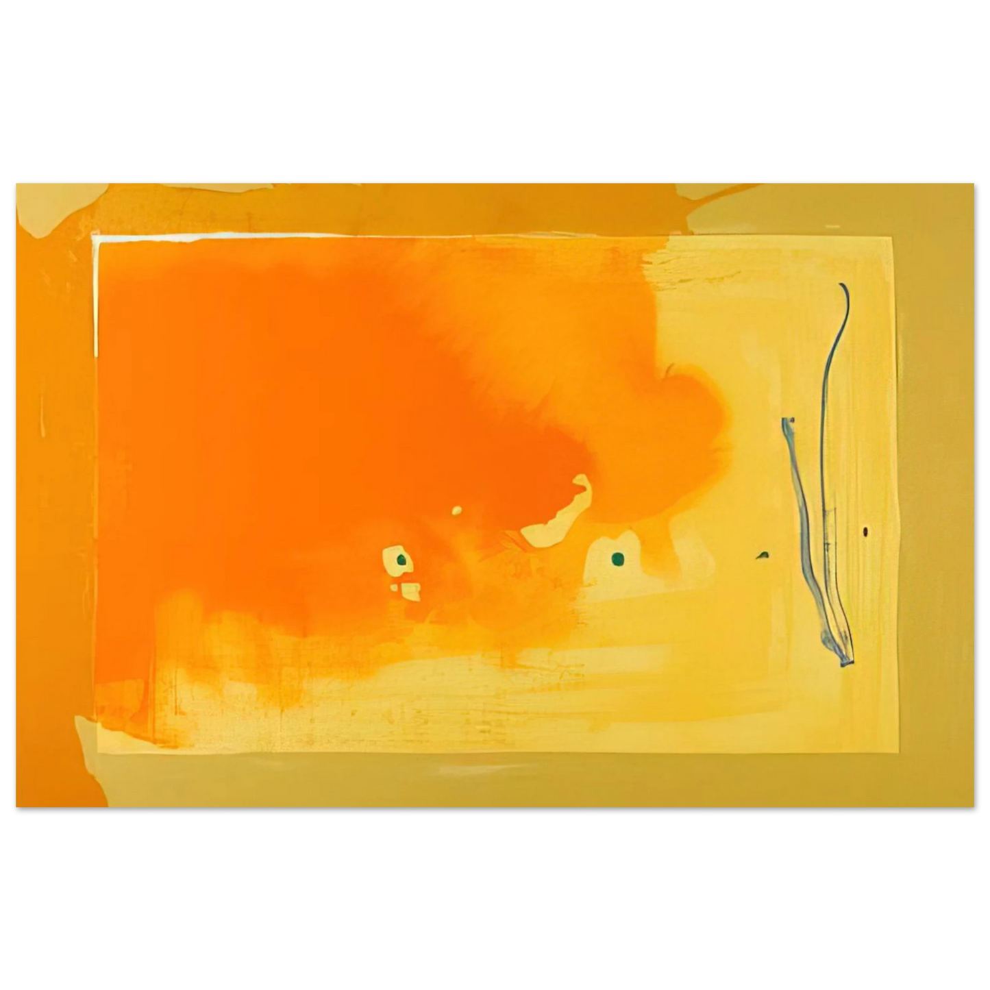 Helen Frankenthaler - Bilbao - 1998 Wall art - 27x35 cm / 11x14 inches - Premium Wooden Framed Poster With Fine Art Paper-canvas - Wood frame
