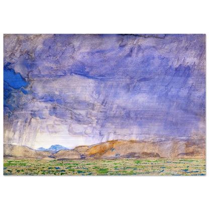 Thunderstorm on the Oregon Trail - Childe Hassam Brushed Aluminum Print - 70x100 cm / 28x40 inches | Childe Hassam Aluminum Print | Childe Hassam Prints
