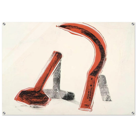Hammer and Sickle - Andy Warhol Acrylic Print - 70x100 cm / 28x40″ inches