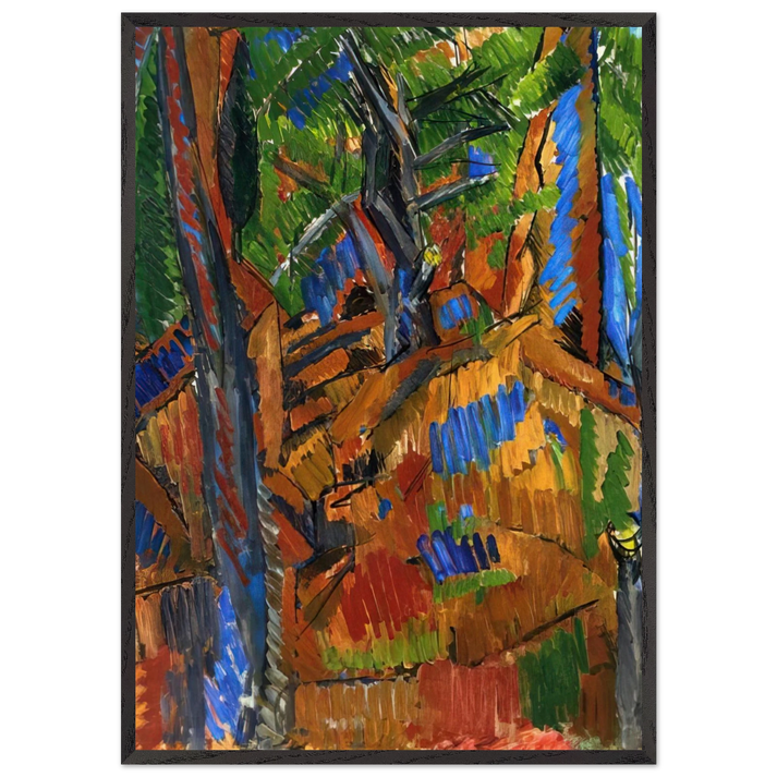TREES 1913 - Raoul Dufy 70x100 cm / 28x40 inches Framed Art Print – Black Wooden Frame