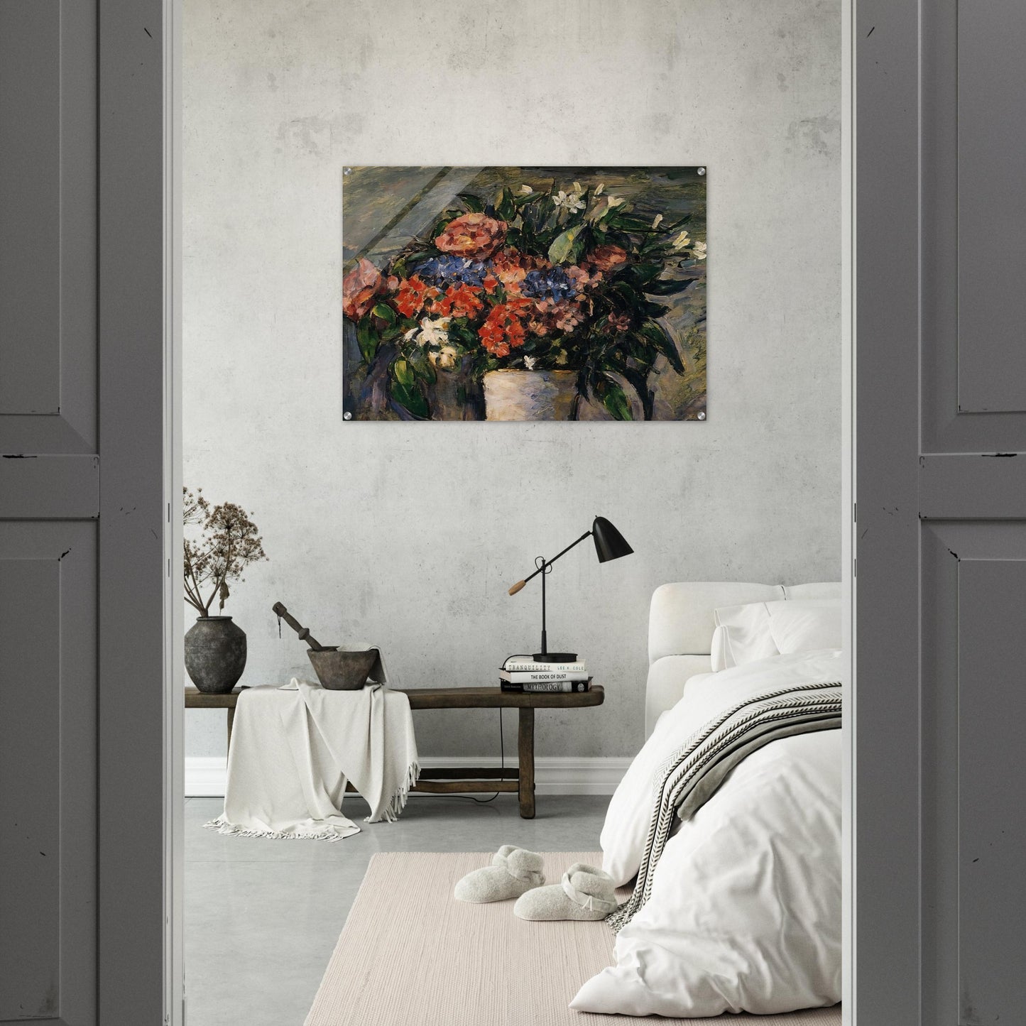 Pot of Flowers - Paul Cézanne Acrylic Print - 70x100 cm / 28x40″ inches