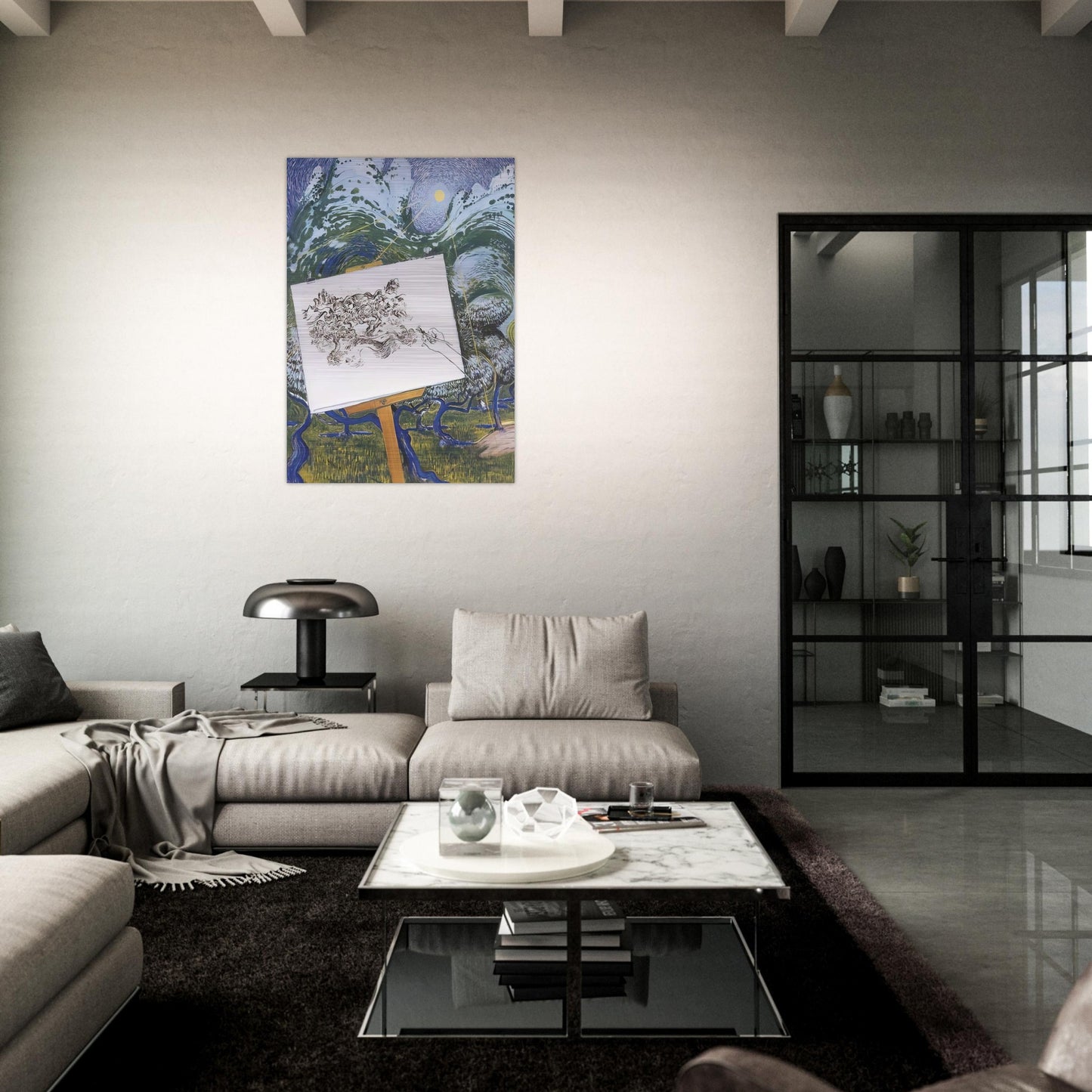 St-Remy de Provence - 1983 - Brett Whiteley Brushed Aluminum Print - 70x100 cm / 28x40 inches | Brett Whiteley Aluminum Print | Brett Whiteley Prints