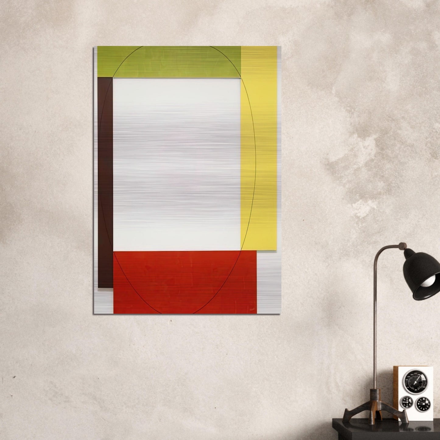 FOUR COLOR FRAME PAINTING 5 PARASOL UNIT 1984 - Robert Mangold Brushed Aluminum Print - 70x100 cm / 28x40 inches | Robert Mangold Aluminum Print | Robert Mangold Prints