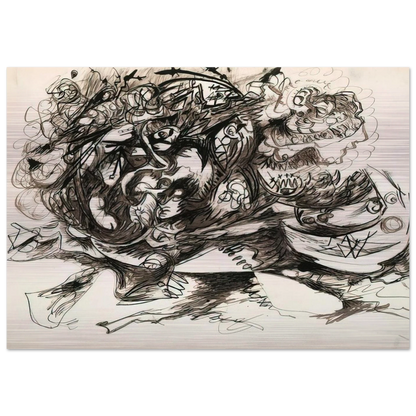 UNTITLED O CONNOR THAW 771 - Jackson Pollock Brushed Aluminum Print - 70x100 cm / 28x40 inches | Jackson Pollock Aluminum Print | Jackson Pollock Prints