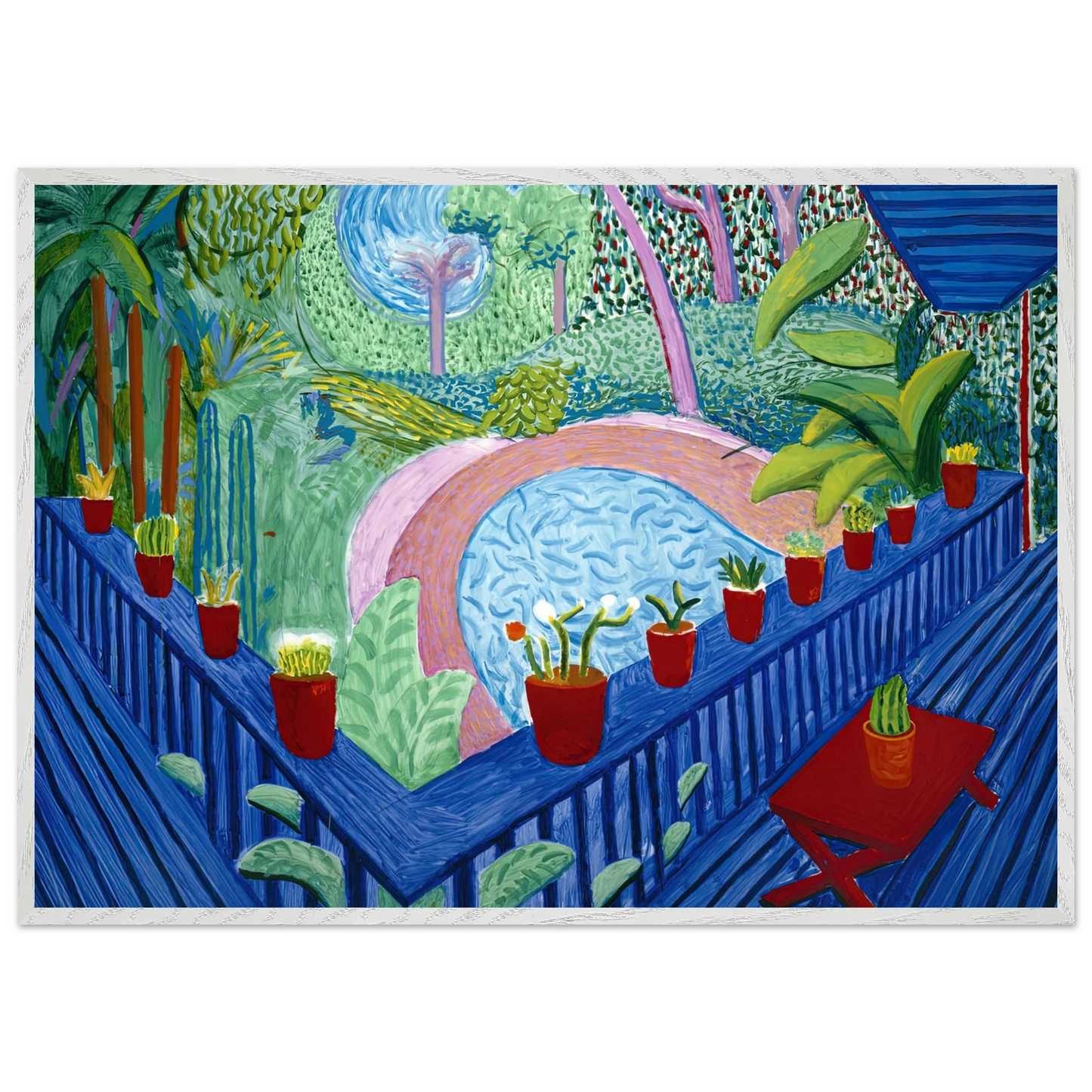 David Hockney - David Hockney Wall art - 45x60 cm / 18x24 inches - Premium Wooden Framed Poster With Fine Art Paper-canvas - Black frame