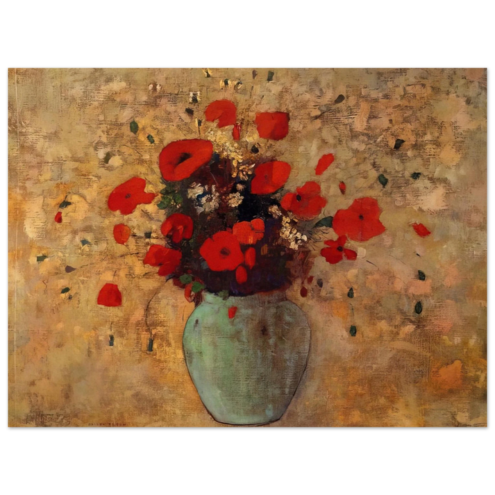 Odilon Redon - VASE OF POPPIES  75x100 cm / 30x40inches Fine Art Poster