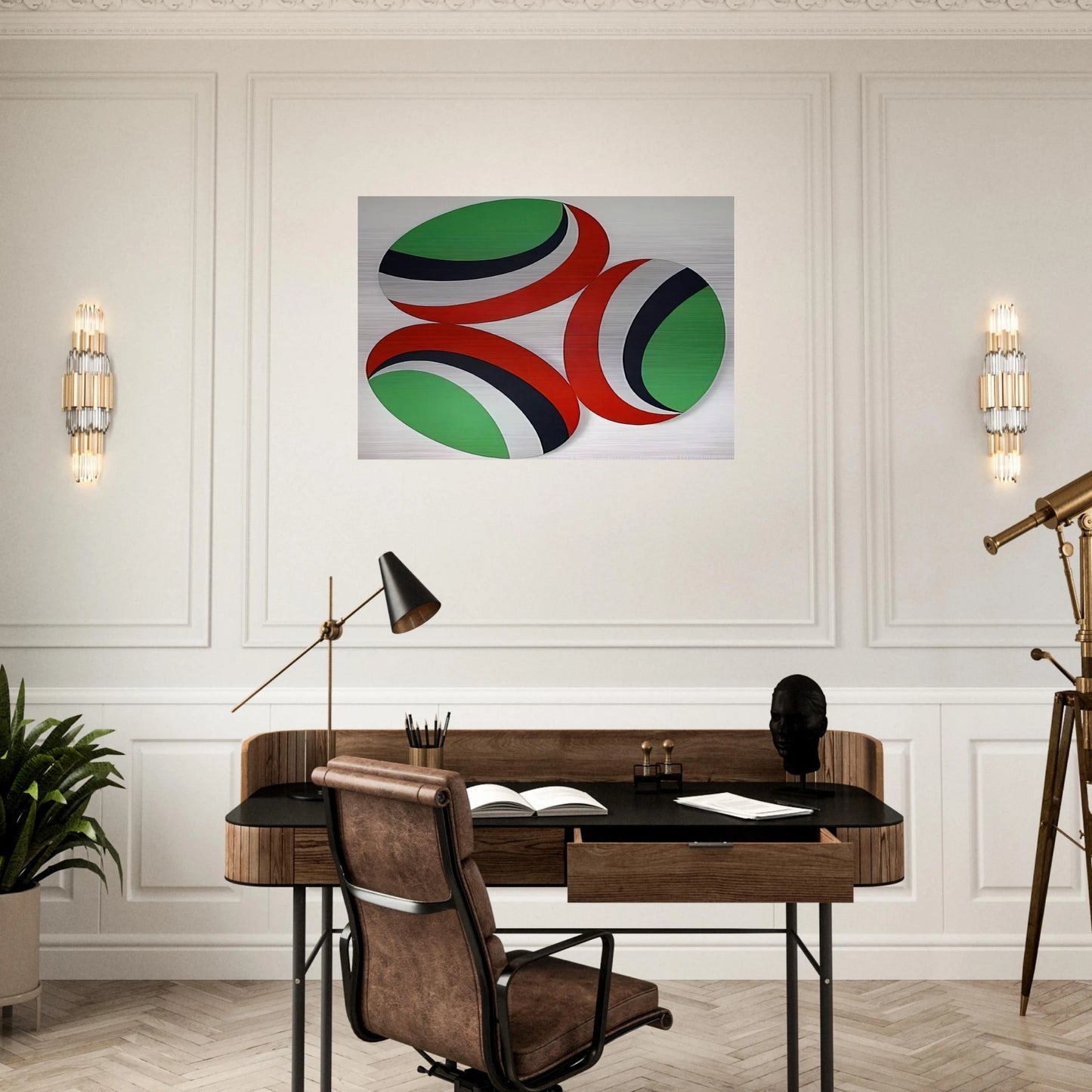 Oh Happy Day Constellation series - Hard Edge Painting - Leon Polk Smith Brushed Aluminum Print - 70x100 cm / 28x40 inches | Leon Polk Smith Aluminum Print | Leon Polk Smith Prints