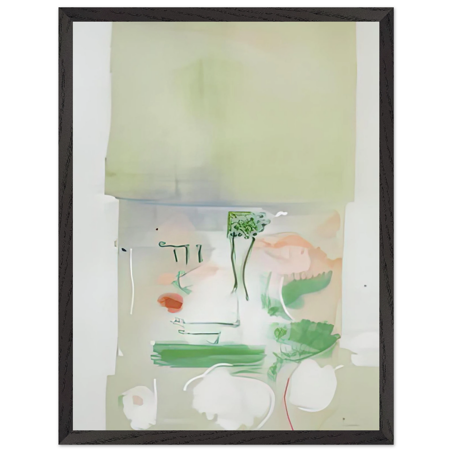 Helen Frankenthaler - Faerie Tale, 1988- Wall Art - 60x80 cm / 24x32 inches - Premium Wooden Framed Poster With Fine Art Paper-canvas - Black frame