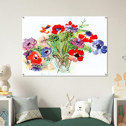BOUQUET OF FLOWERS 1937 - Raoul Dufy Acrylic Print - 70x100 cm / 28x40″ inches