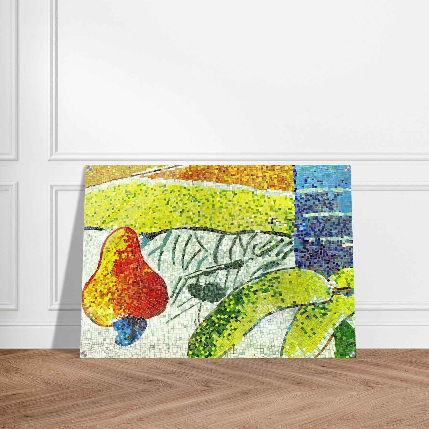 Caju e Bananas - Naïve Art Primitivism - Aldemir Martins Acrylic Print - 70x100 cm / 28x40″ inches