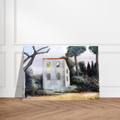 LA CASA ABBANDONATA 1930 - Carlo Carra Brushed Aluminum Print - 70x100 cm / 28x40 inches | Carlo Carra Aluminum Print | Carlo Carra Prints