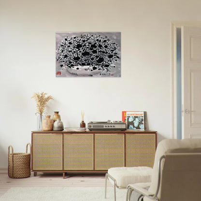 Flower - 2000 - Wu Guanzhong Brushed Aluminum Print - 70x100 cm / 28x40 inches | Wu Guanzhong Aluminum Print | Wu Guanzhong Prints