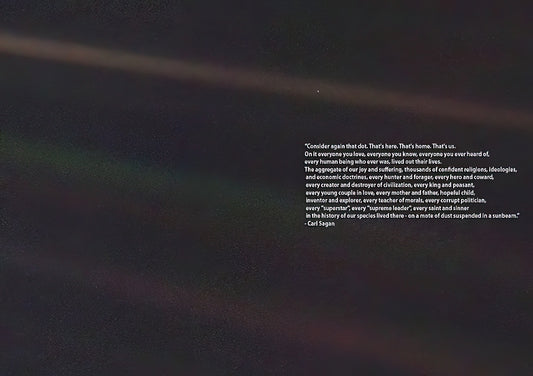 Blue Dot Carl Sagan Quote Art Print | RedKalion