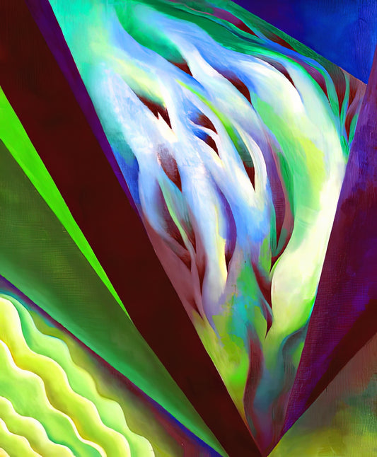 Blue and Green Music Painting | Fine Art Print | RedKalion