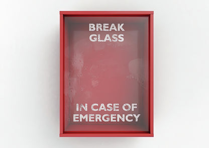 Break In Case of Emergency Box Art Print | RedKalion