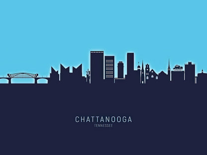 Chattanooga TN Skyline Art Print | RedKalion