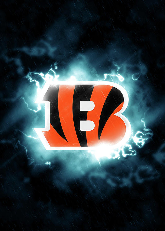 Cool Cincinnati Bengals Logo Art Print | Premium NFL Wall Art | RedKalion