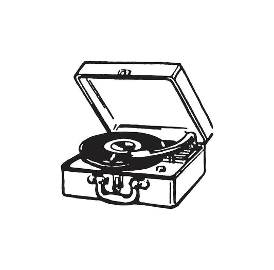 Drawing Record Player Art Print | Vintage Music Illustration | RedKalion