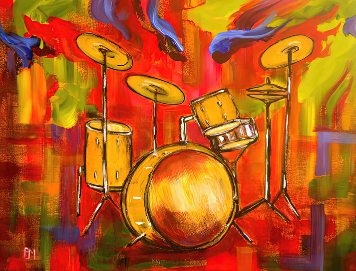 Drum Art: Abstract Drums Fine Art Print | RedKalion