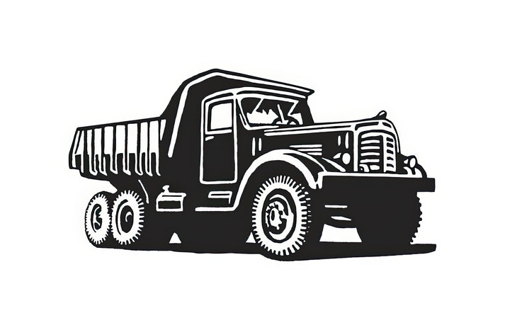 Dump Truck Drawing Art Print | RedKalion