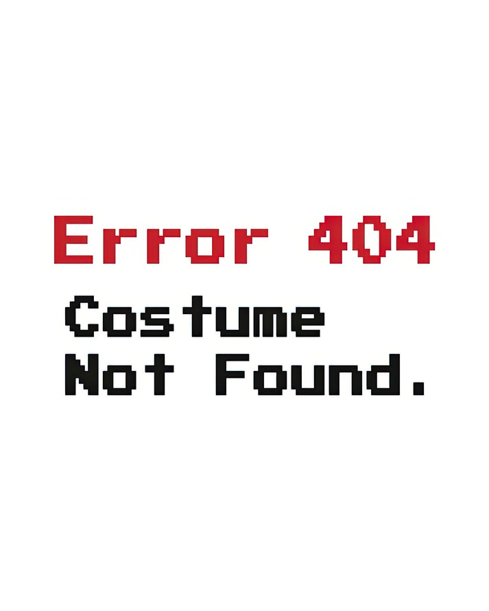 Error 404 Costume Not Found Funny Fast Halloween Black Art Print | RedKalion