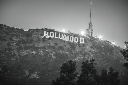 Hollywood Sign in the Night Art Print | Premium Fine Art Print | RedKalion