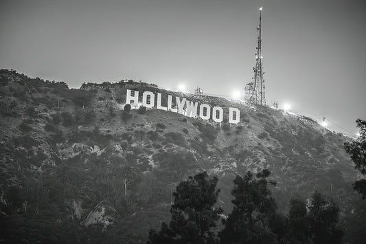 Hollywood Sign in the Night Art Print | Premium Fine Art Print | RedKalion
