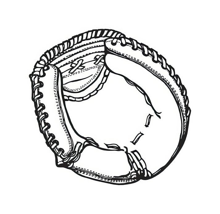 How to Draw a Baseball Glove: Step-by-Step Art Print Guide | RedKalion