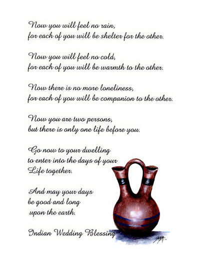 Indian Wedding Blessing Art Print | Fine Art Print | RedKalion
