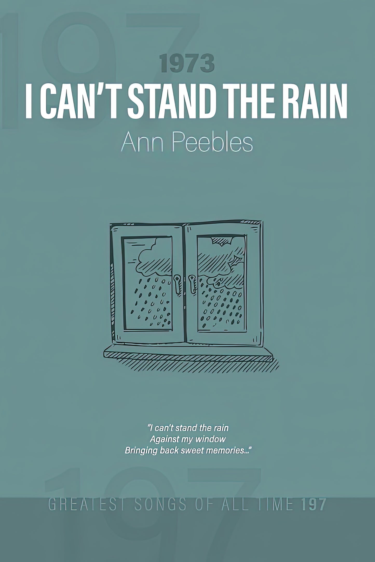 Lyrics I Can't Stand the Rain Art Print | Ann Peebles Song Lyrics | RedKalion