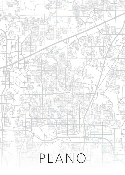 Map of Plano Texas | Vintage City Map Art Print | RedKalion