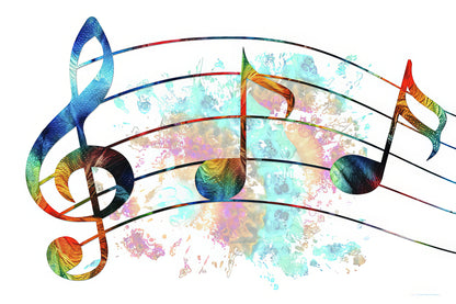 Music Art Prints: Fine Art Prints of Colorful Notes | RedKalion