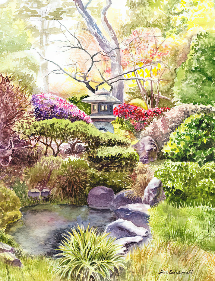 Peaceful Garden Fine Art Print | RedKalion