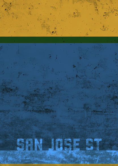 SJSU Colors Art Print | San Jose State University Bold Simple Series | RedKalion